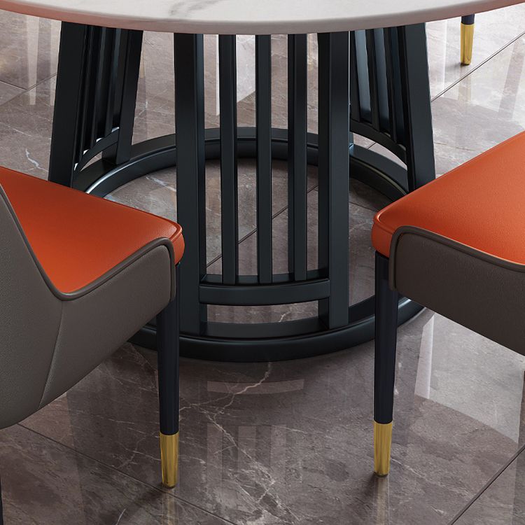 Modern 1/2/7 Pieces Dining Set Round Sintered Stone Dining Table for Dining Room