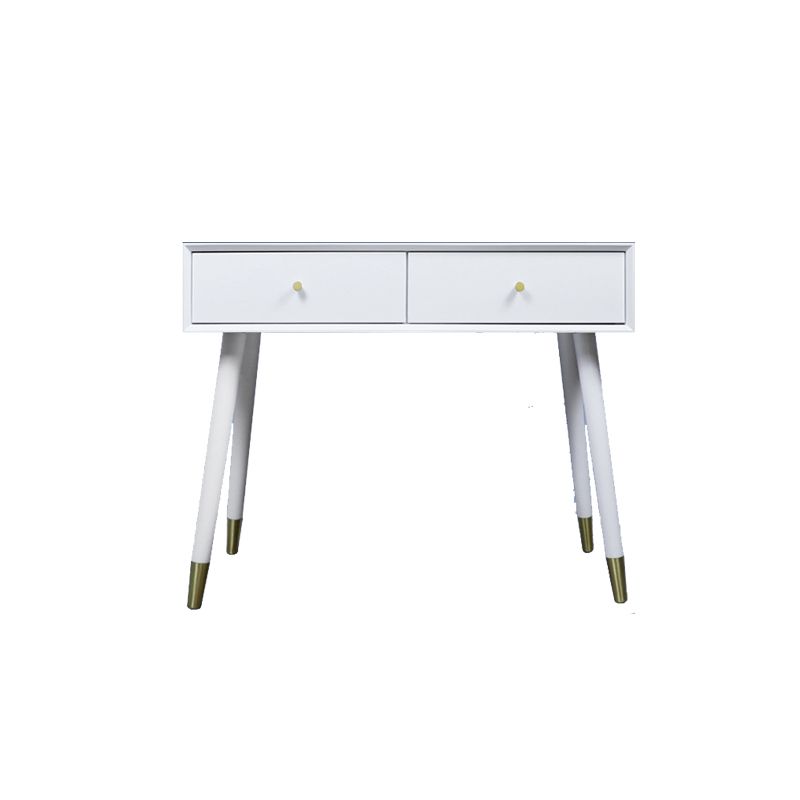 Solid Wood Vanity Desk in White Modern with Drawers Dressing Table