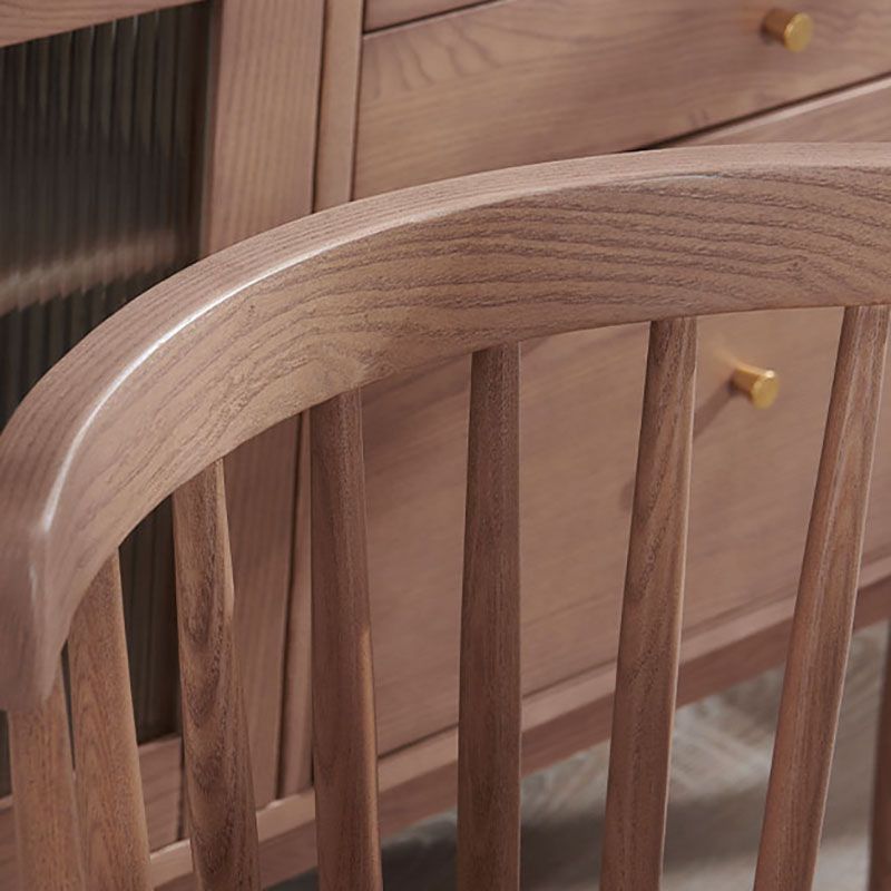 Scandinavian Armless Side Chair Wood Dining Side Chair for Home