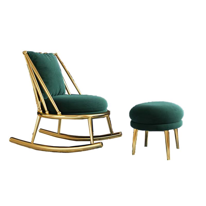 Glam Style Sofa Rocking Chair Indoor Single Rocking Chair for Bedroom