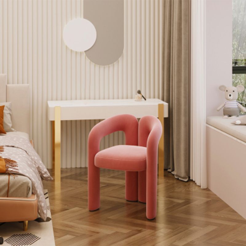 Modern Style Upholstered Dining Chair Open Back Dining Arm Chair for Home