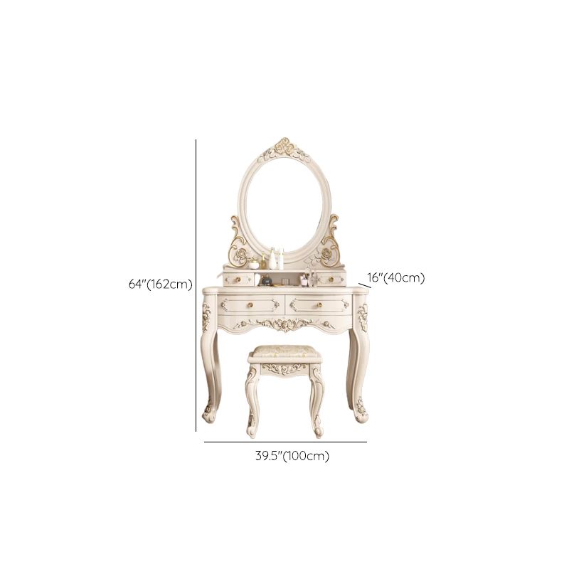 Victorian Bedroom Makeup Vanity Desk Table White Vanity Dressing Table