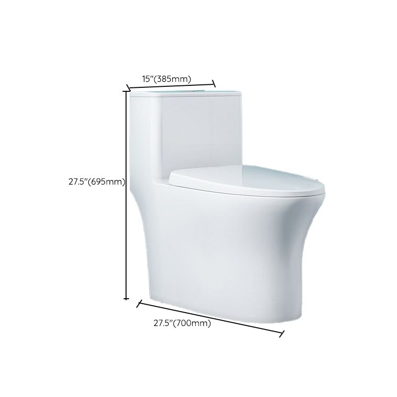 Modern Floor Mounted Toilet White Slow Close Seat Included Toilet Bowl for Bathroom