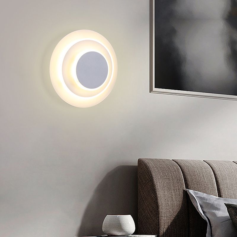 Contemporary Layered Wall Light Sconce Metal 3 Lights Flush Mount Wall Sconce