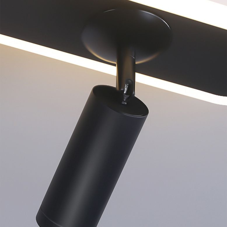 El semi - integrado LED de barra ovalada está instalado en la lámpara de pantalla de acrílico interior de la lámpara de aluminio creativa moderna.