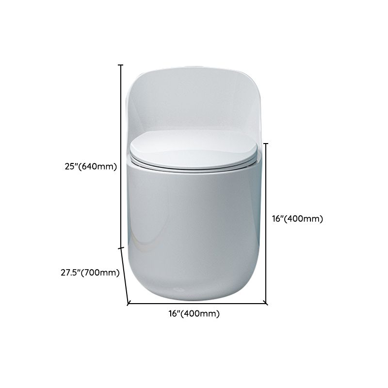 Modern White Siphon Jet Urine Toilet Wall Hung Toilet Bowl with Toilet Seat