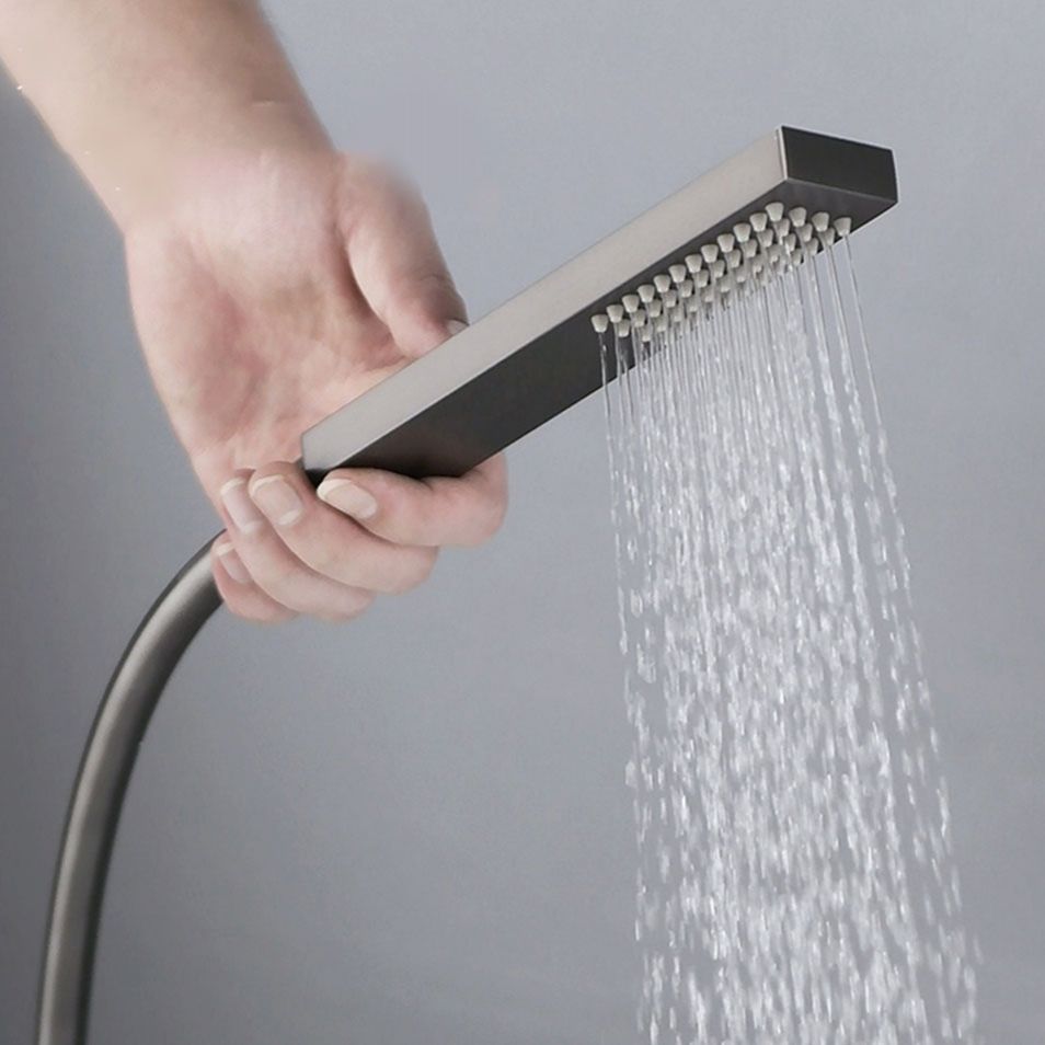 Floor Mounted Metal Freestanding Tub Filler Single Handle Waterfall Freestanding Faucet
