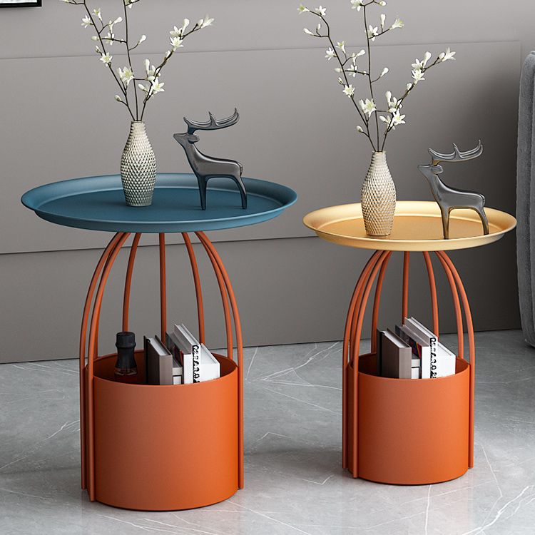 Mid-Century Modern Pedestal Coffee Table Iron Coffee Cocktail Table for Home