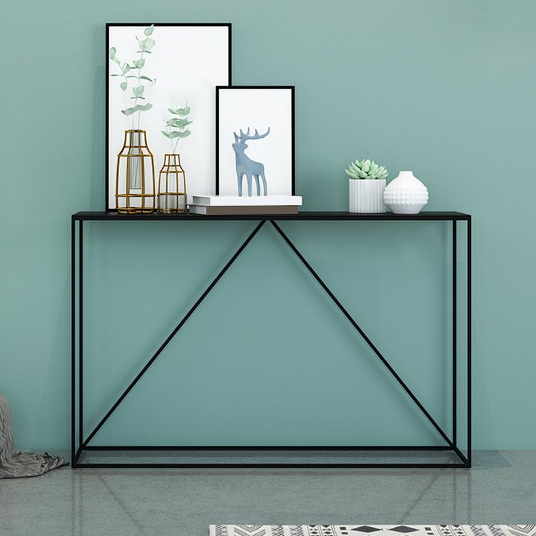 Iron Modern Console Sofa Table 29.53-inch Tall Accent Table with 1 Shelf