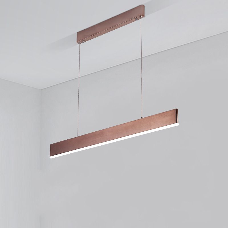Rettangolo isola lampada moderna cucina illuminazione isola metallo 1 luci dell'isola luminosa
