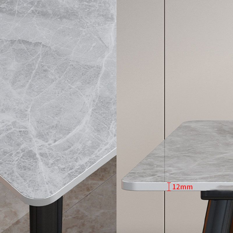 Modern Dining Table Rectangle Sintered Stone Dinner Table for Dining Room