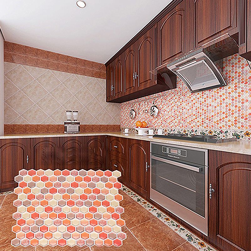 Colorful Mosaic Peel & Stick Tile Water-resistant for Backsplash Wall