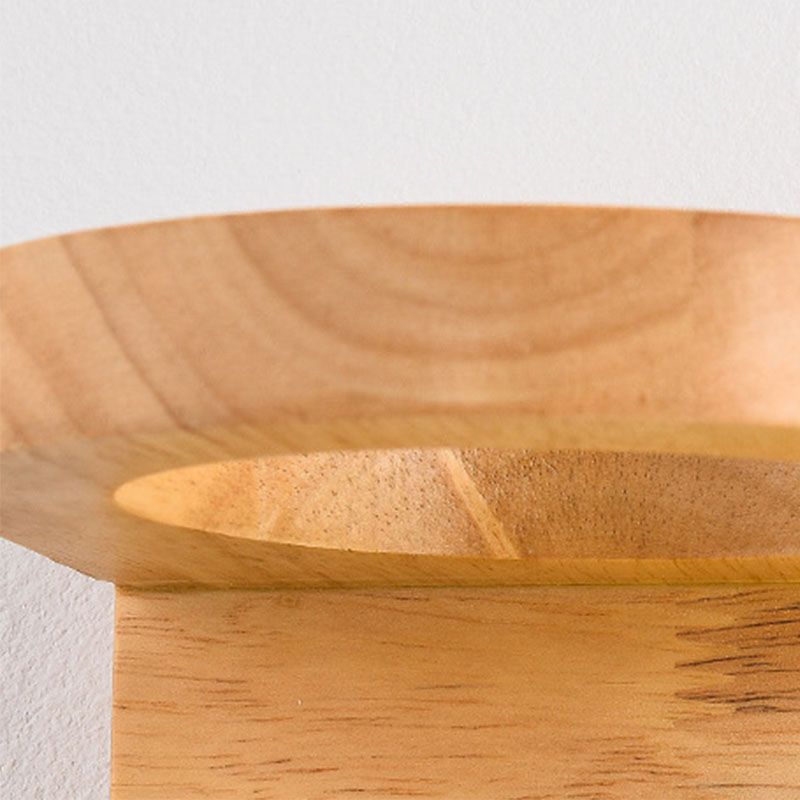 Nordische moderne Wandmontage helles Holz 1-Licht-Wandlampen für Schlafzimmer, Schiffe ohne Pflanzen