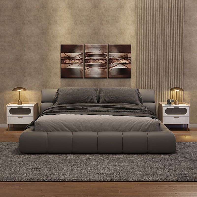 Modern Drawer Storage Accent Table Nightstand Stone Top 2-Drawer Legs Included Nightstand