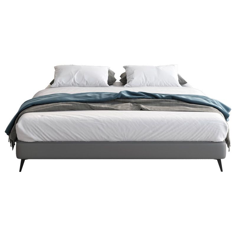 Modern Bed Frame Mattress Included Standard Bed with Custom Gold Legs