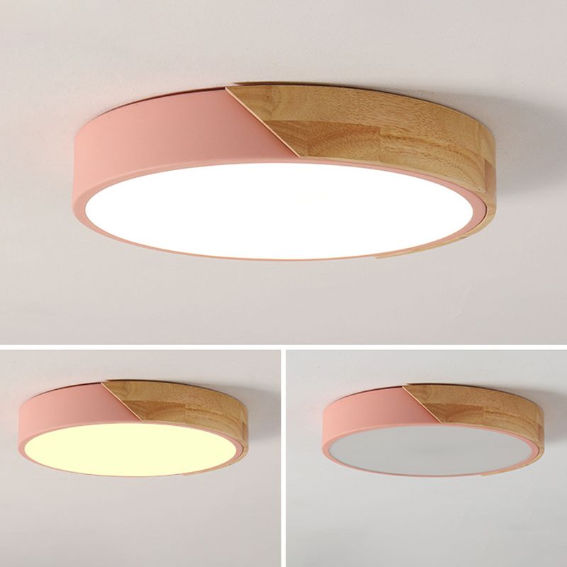 Soporte de vaciado de LED acrílico circular en estilo conciso moderno de hierro forjado de hierro forjado para espacios interiores