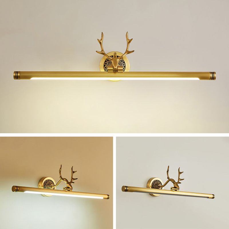 Lampe à vanité linéaire armée American Style Copper Single Vanity Light