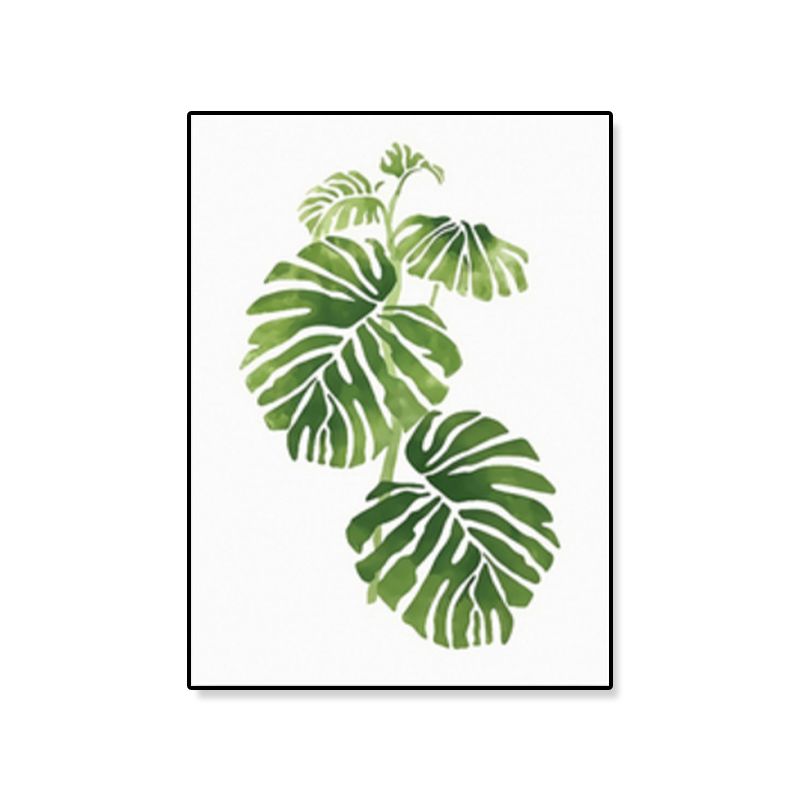 Minimalist Illustration Plant Wall Art House Interior Canvas Print in Pastel Color