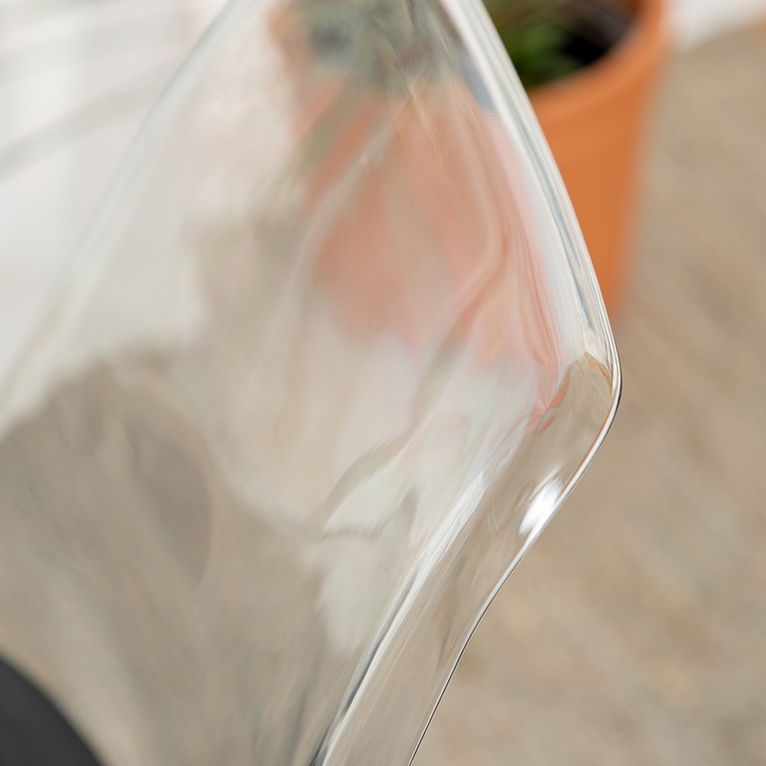 Modern Indoor-Outdoor Chair Transparent Acrylic Side Chair for Dining Room