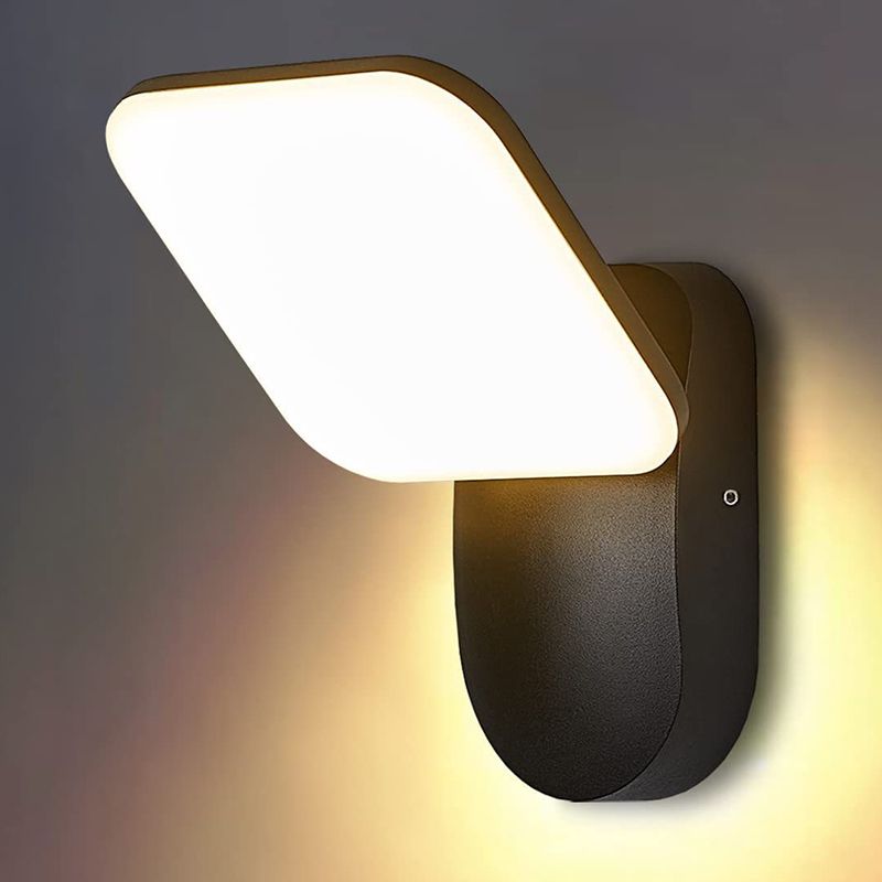 Geometric Shape Wall Lamp Modern Style Metal 1 Light Wall Light in White/Black