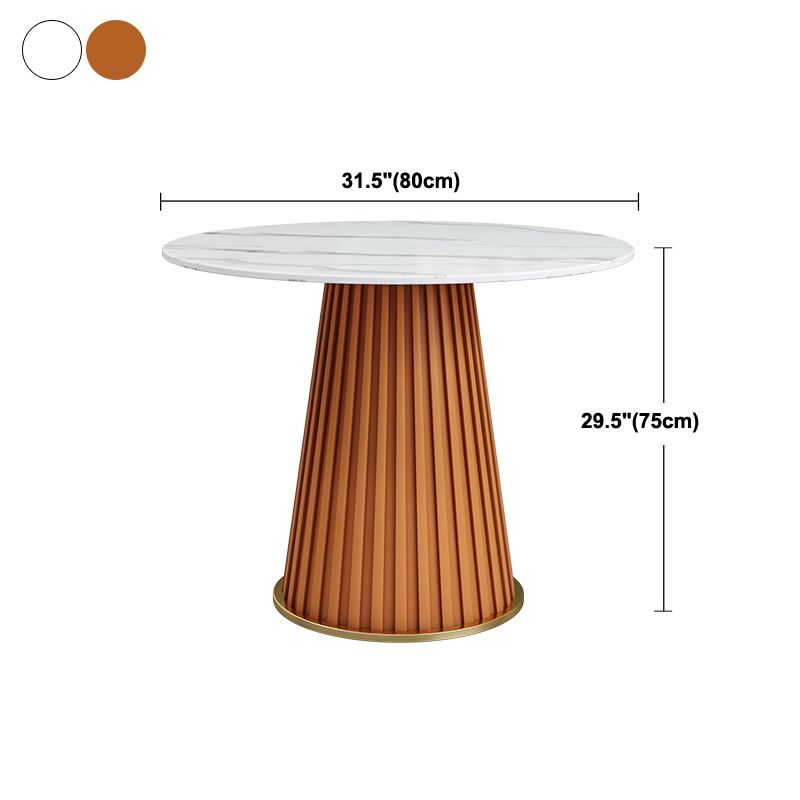 Traditional Luxury Dining Table Sintered Stone Round Table for Home