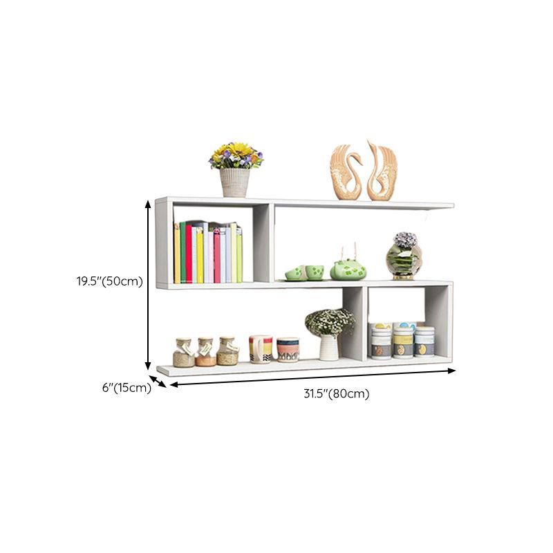 Modern Wooden Shelf Bookcase Wall Mounted Shelves Included Shelf for Bedroom