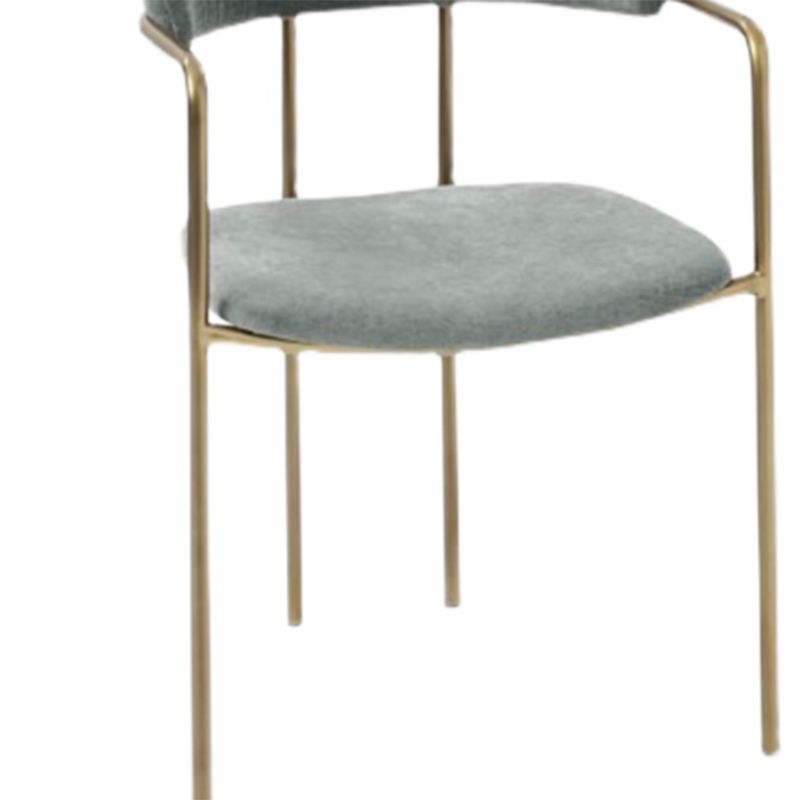 Upholstered Dining Chair Glam Style Open Back Dining Room Chair for Indoor