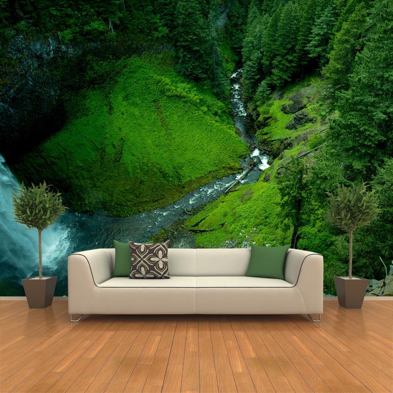 Huge Forest Landscapes Mural Photography Wall Covering for Dining Room