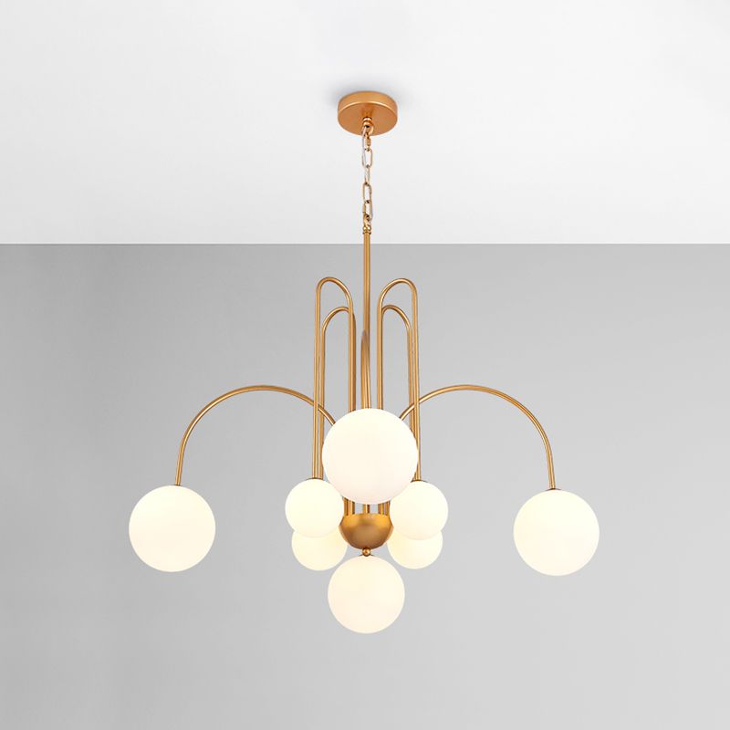 Modern Metal Chandelier Light Fixtures Multi-Head Hanging Pendant Lights for Bedroom