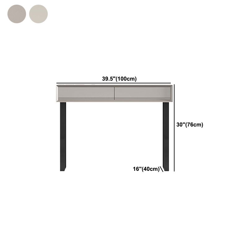 Modern Grey/Beige Vanity Tables Wood and Metal Vanity Makeup Table Set