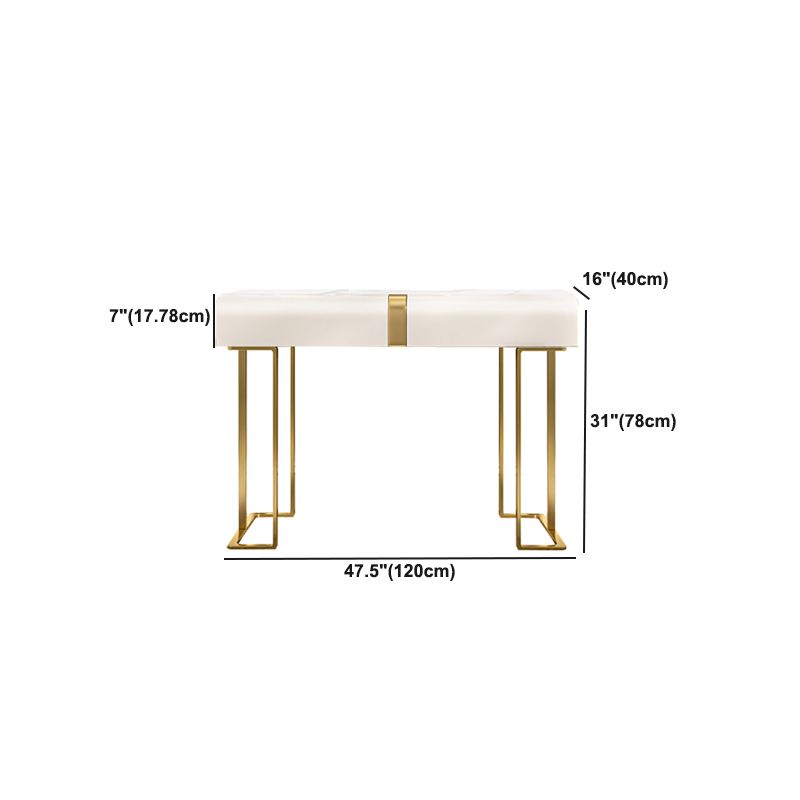 Glam Slate Top Makeup Vanity Desk Table 30.7" Tall Beige Dressing Table