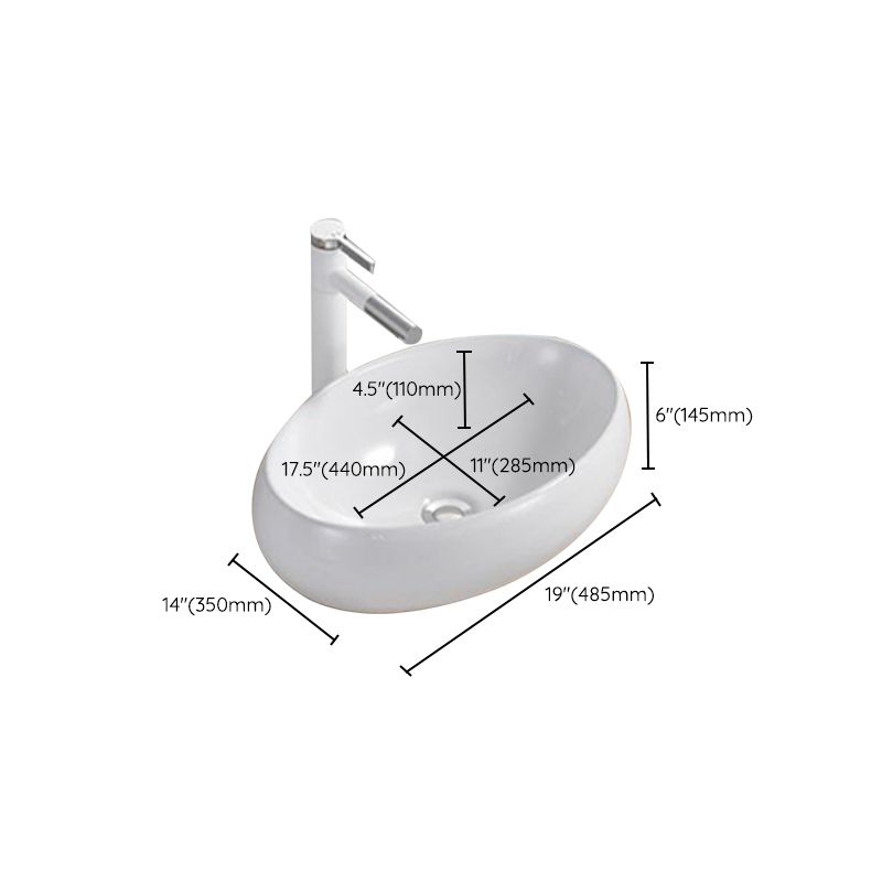 Modern Wash Stand Porcelain Rectangular with Drain Assembly and Pop-Up Drain Vessel Sink