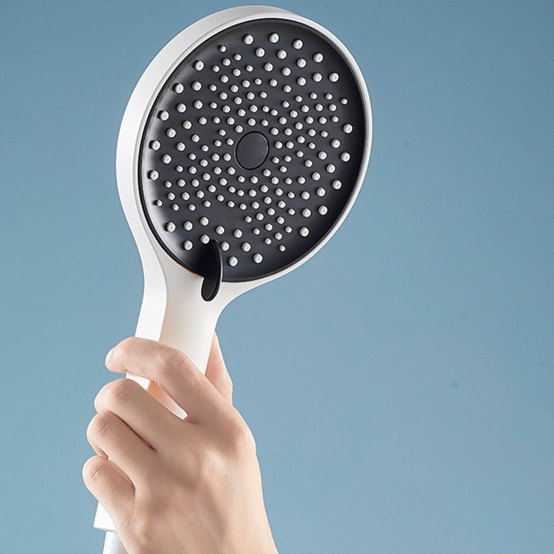 Modern Adjustable Water Flow Shower Faucet  Hose Shower System on Wall in White