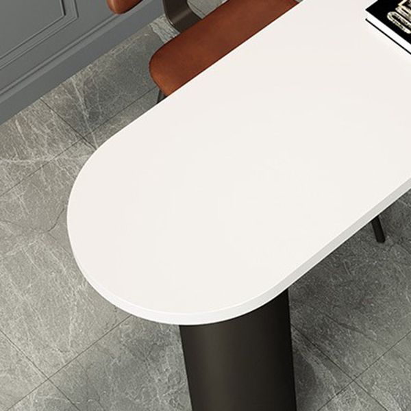 Contemporary White Wood Bar Table Double Pedestal Bar Dining Table
