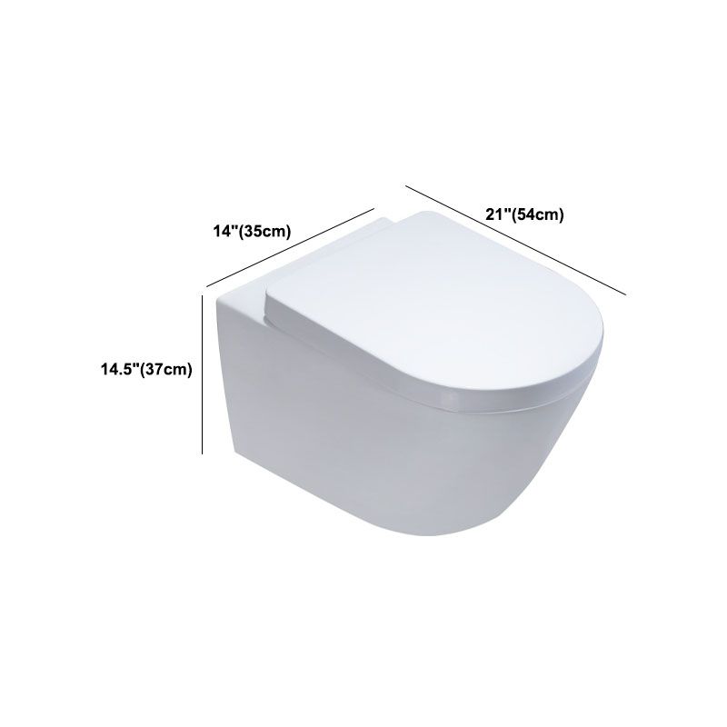 High Efficiency Flush Toilet Elongated Wall Mount Household Small Toilet Seat Included