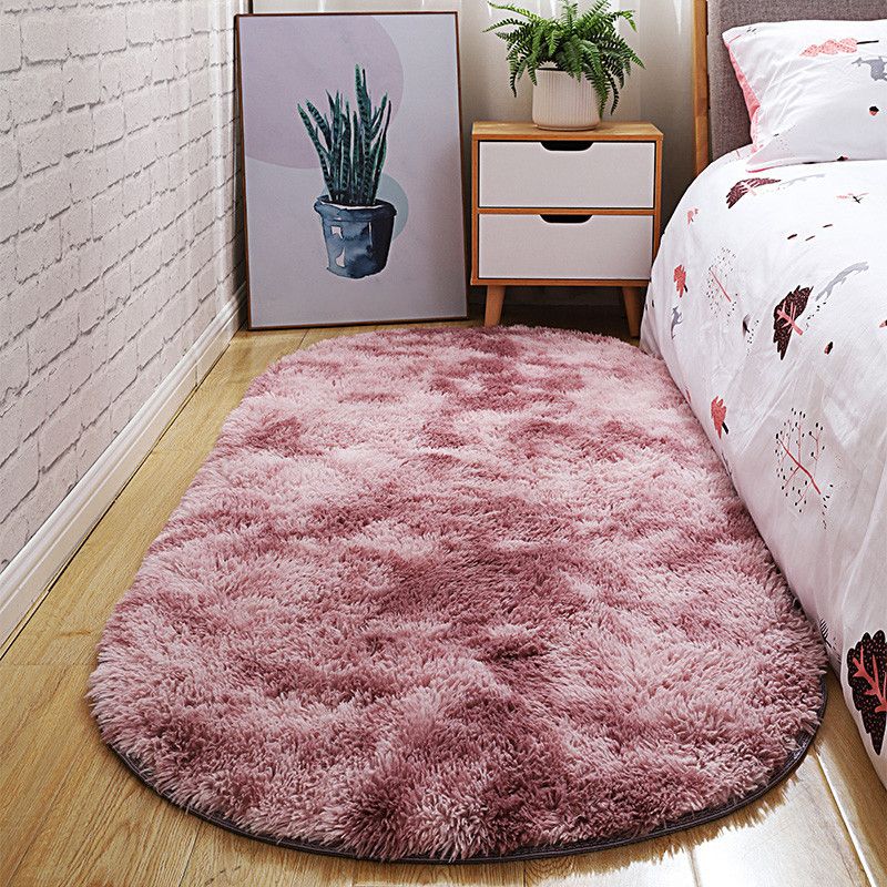 Casual Tie-Dye Rug Multi-Color Plush Carpet Machine Washable Anti-Slip Stain Resistant Rug for Bedroom