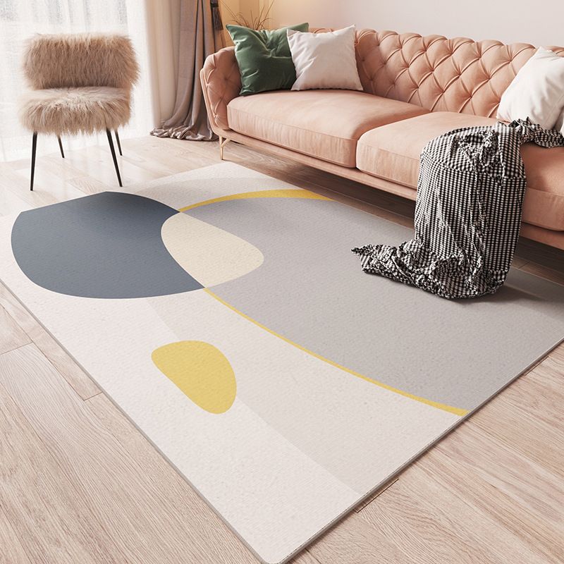 Orange Simple Carpet Blending Color Piece Carpet Stain Resistant Carpet for Home Decor