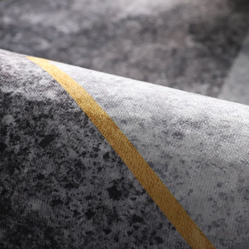 Élégant espace moderne Modèle géométrique Modèle Gray Rapier en polyester non glissant pour le salon