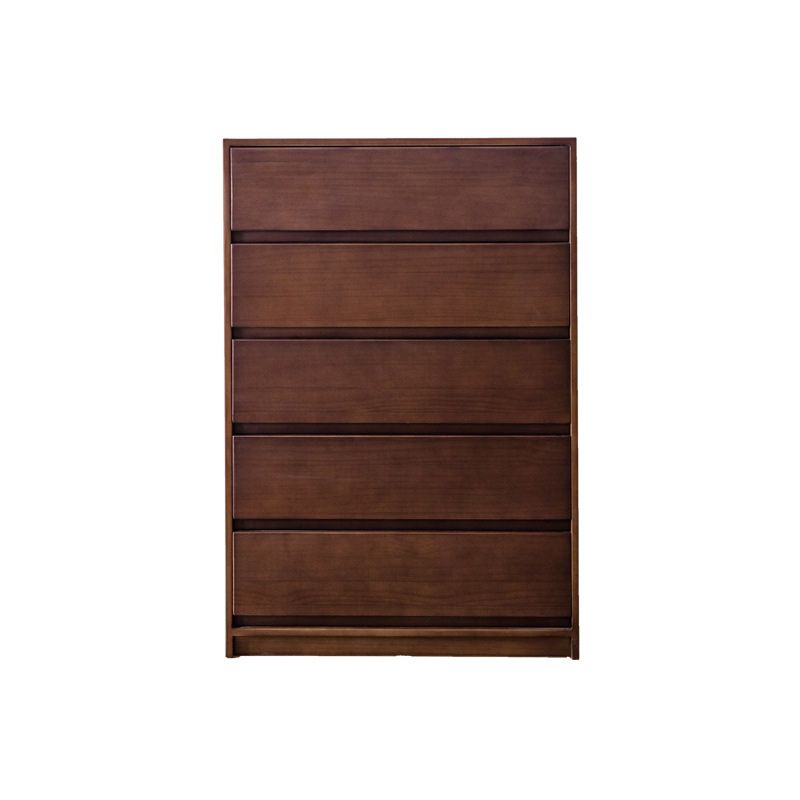Mid-Century Modern Chest with 5 Drawers in Pine Wood Accent Chest