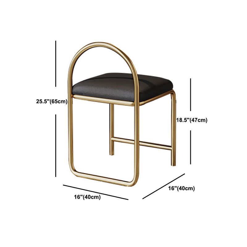 Modern Black Vanity Makeup Stone Top Dressing Table with Storage