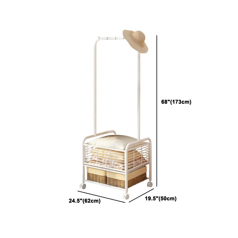 Contemporary Metal Wardrobe Cloth Rod Included Wardrobe Closet for Bedroom