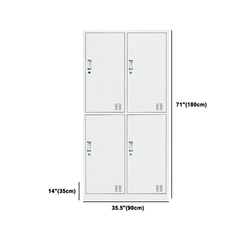 Contemporary Style Wardrobe White Metal Wardrobe Closet for Home