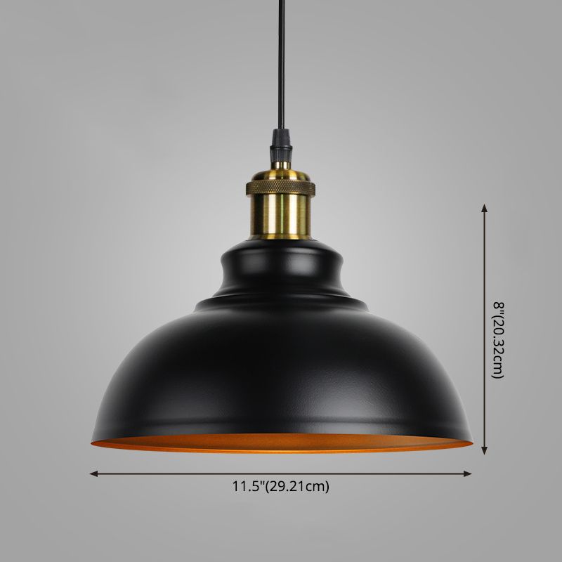 Metal Black Commercial Pendant Lighting Shaded Farmhouse Style Pendant Light Fixture