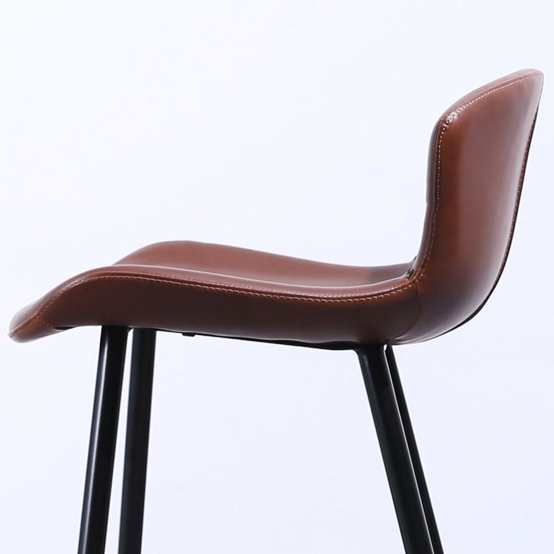 Modern Style Bar Stool Leather Backrest Counter Stool for Home