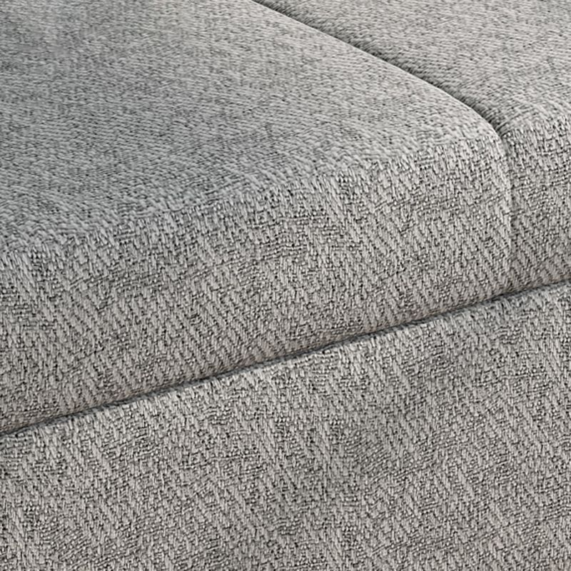 Contemporary Armless Cotton Blend Sofa Bed in Grey with Storage