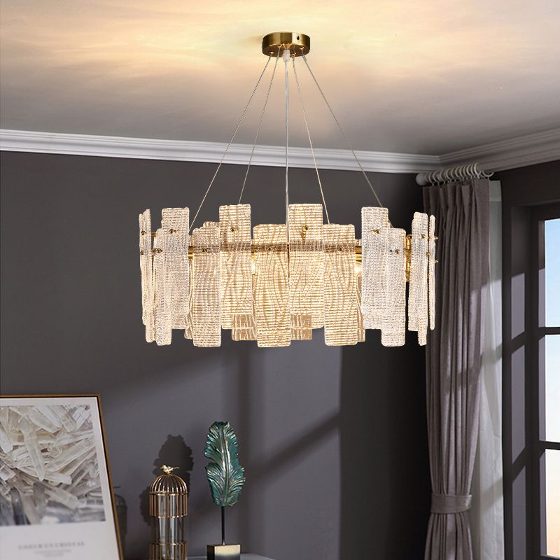 Contemporary Style Geometry Pendant Lights Glass Chandelier Lights in Gold