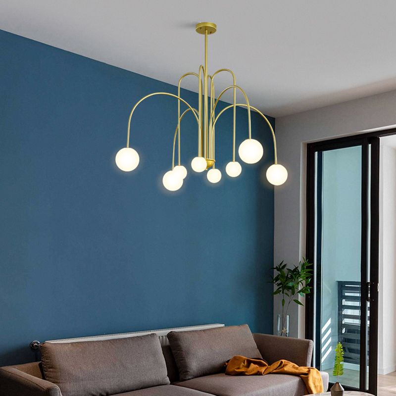 Modern Sphere Chandelier Lights Glass Chandelier Light Fixture for Living Room