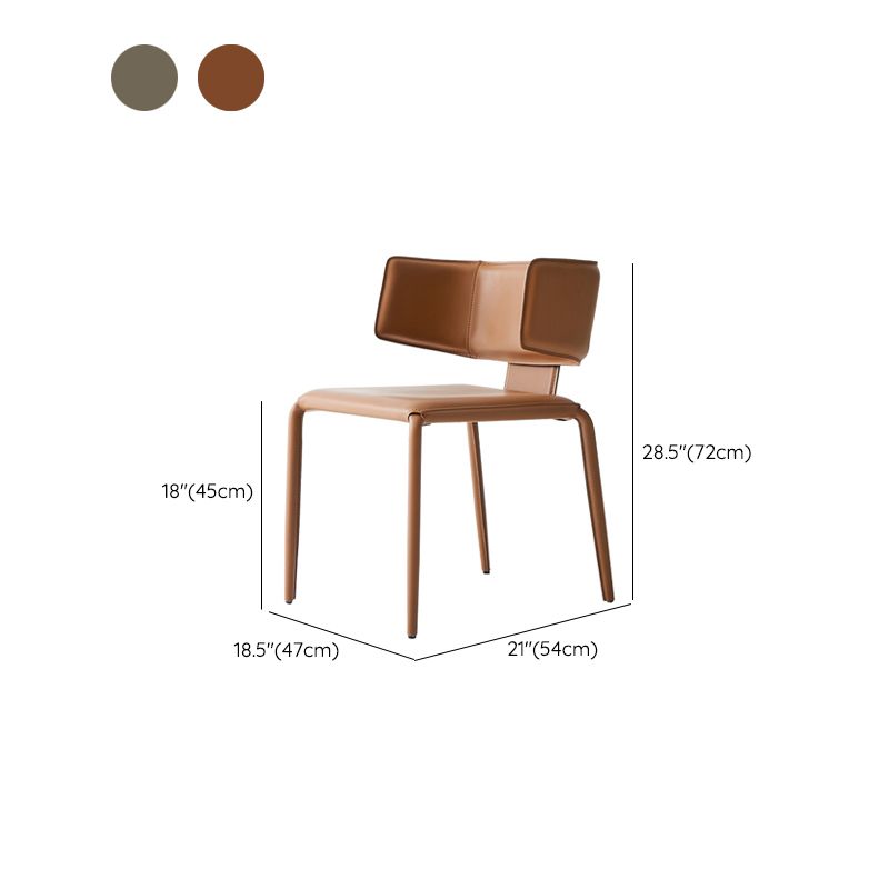 Mid-Century Modern Armless Side Chair Basic Four Leg Side Chair