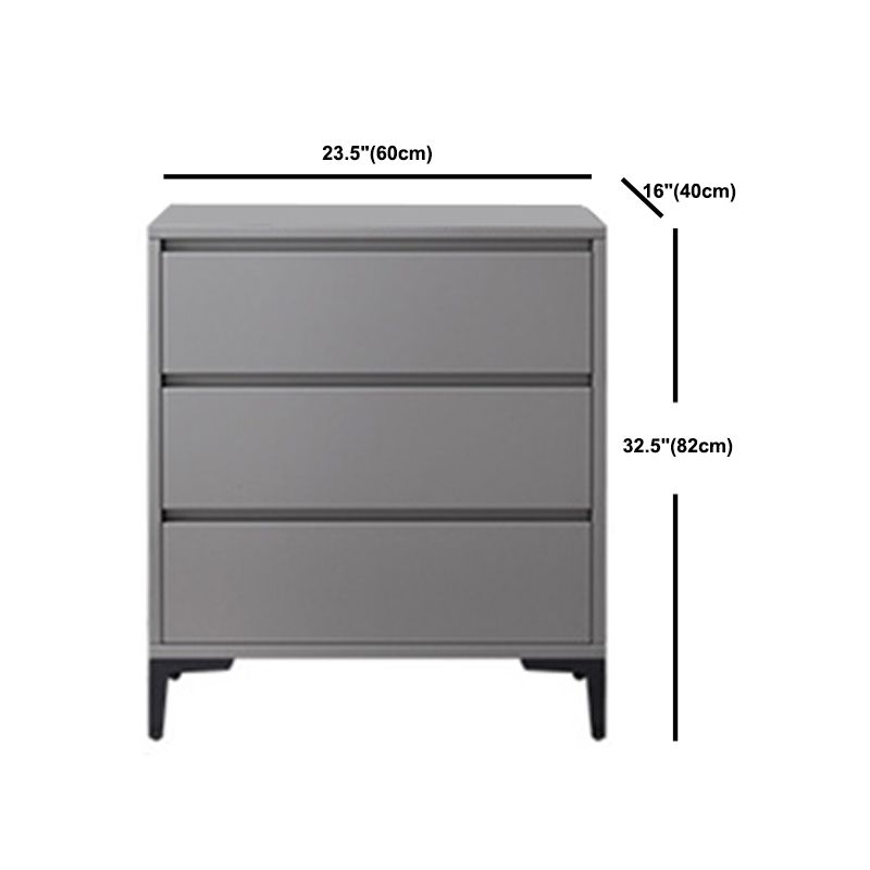 Contemporary Rectangle Accent Chest, Wooden Chest in Grey with Drawers