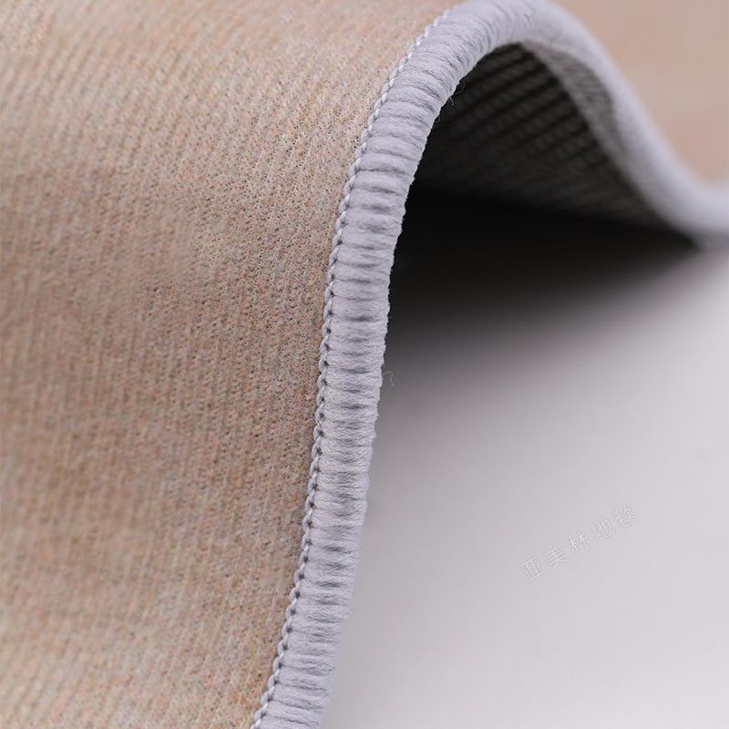 Dark Orange Nordic Rug Polyester Color Block Rug Washable Rug for Drawing Room